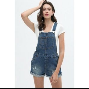 Short Denim Overalls